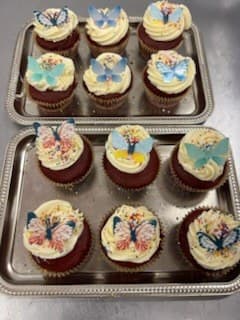 Butterfly cupcakes made at Antonio's Macarons camp