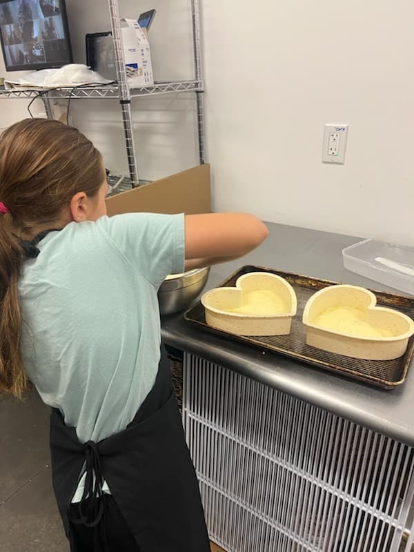 Baking activity at Antonio's Macarons event