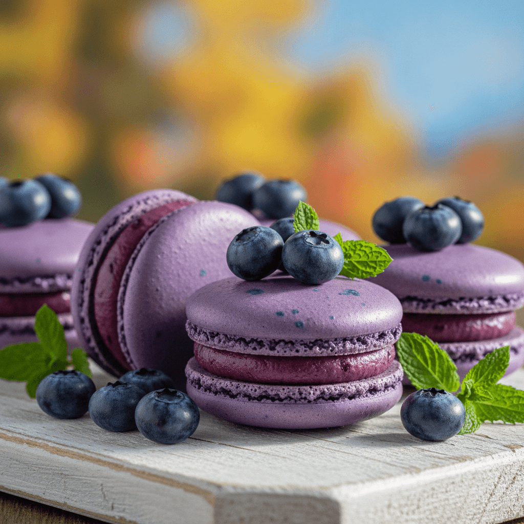 Blueberry Macarons With Lemon Zest Shells: Mid-Summer Recipe
