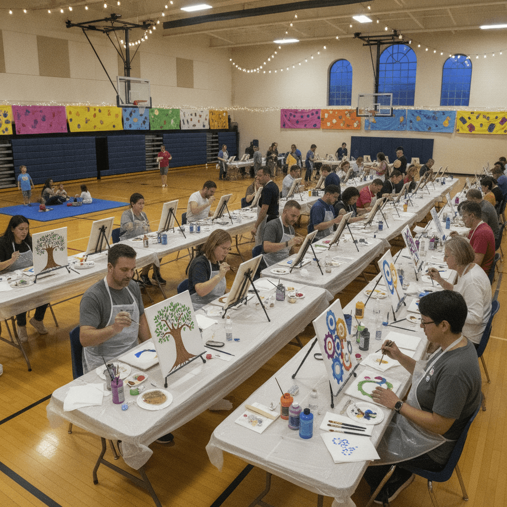 How to Host a Paint and Sip Fundraiser for Your School's PTA