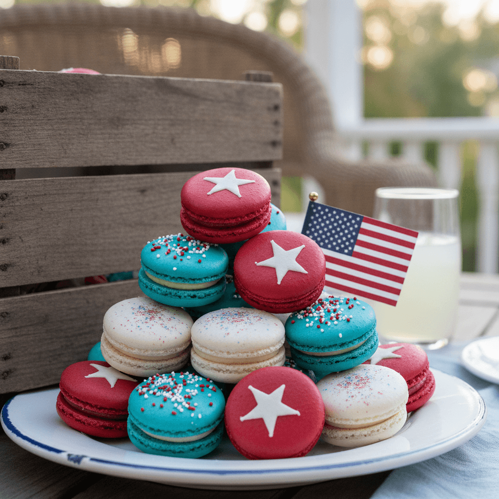 Labor Day Macarons: The Red White and Blue Collection (Patriotic Box Guide)