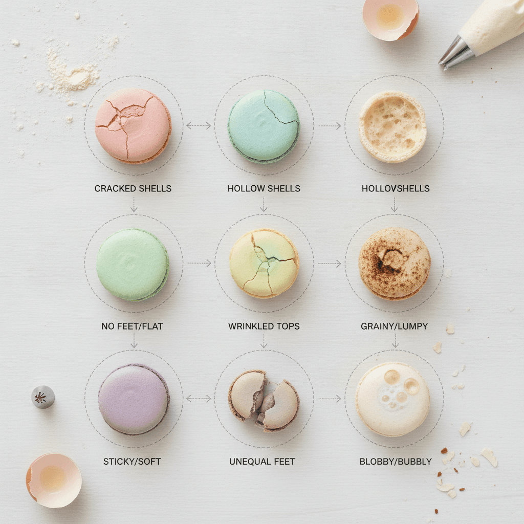 Macaron Troubleshooting Flowchart: Every Defect, One Page