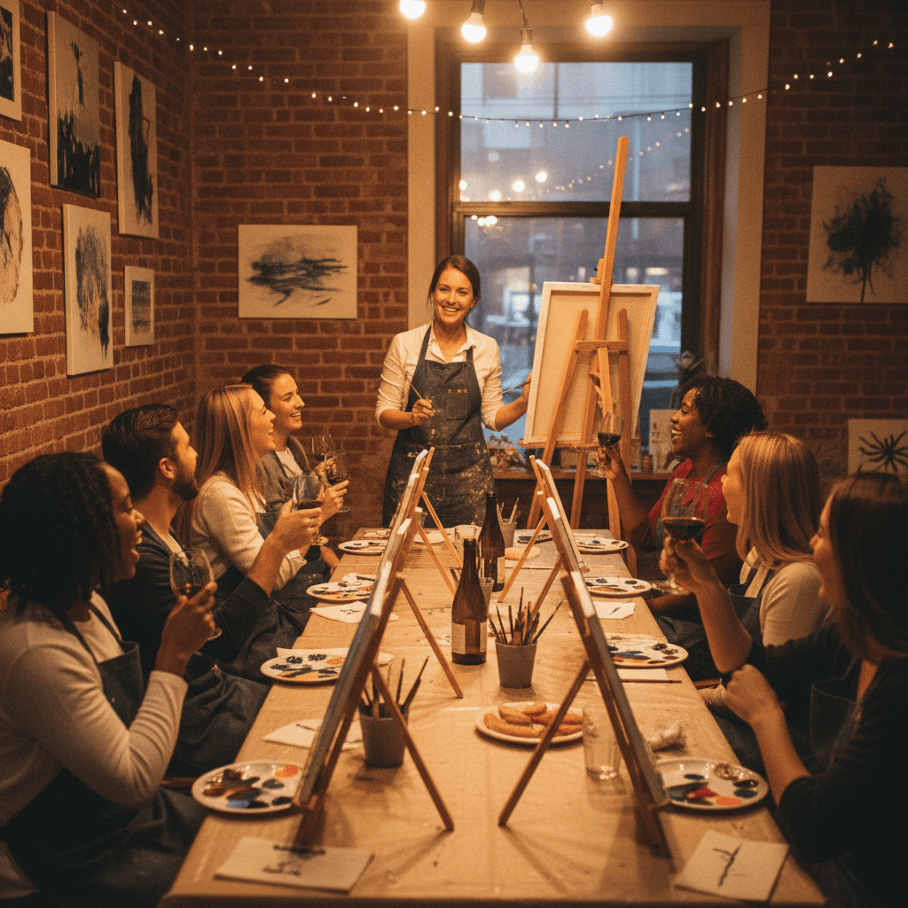 Paint and Sip for Beginners: What Actually Happens at Your First Class
