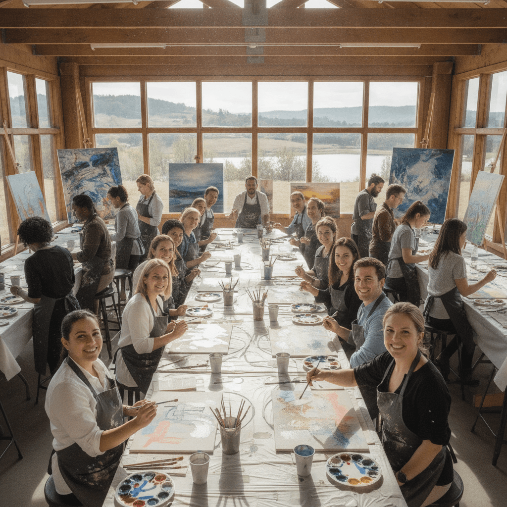 Paint and Sip for Team Offsites: The Full-Day Format Guide