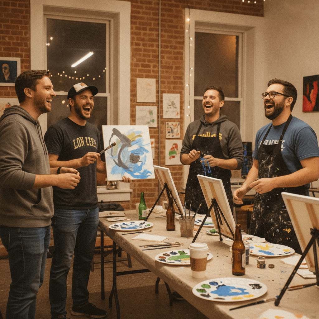 Paint Nights for Men's Groups: Golf Leagues, Grills, and Why It Works