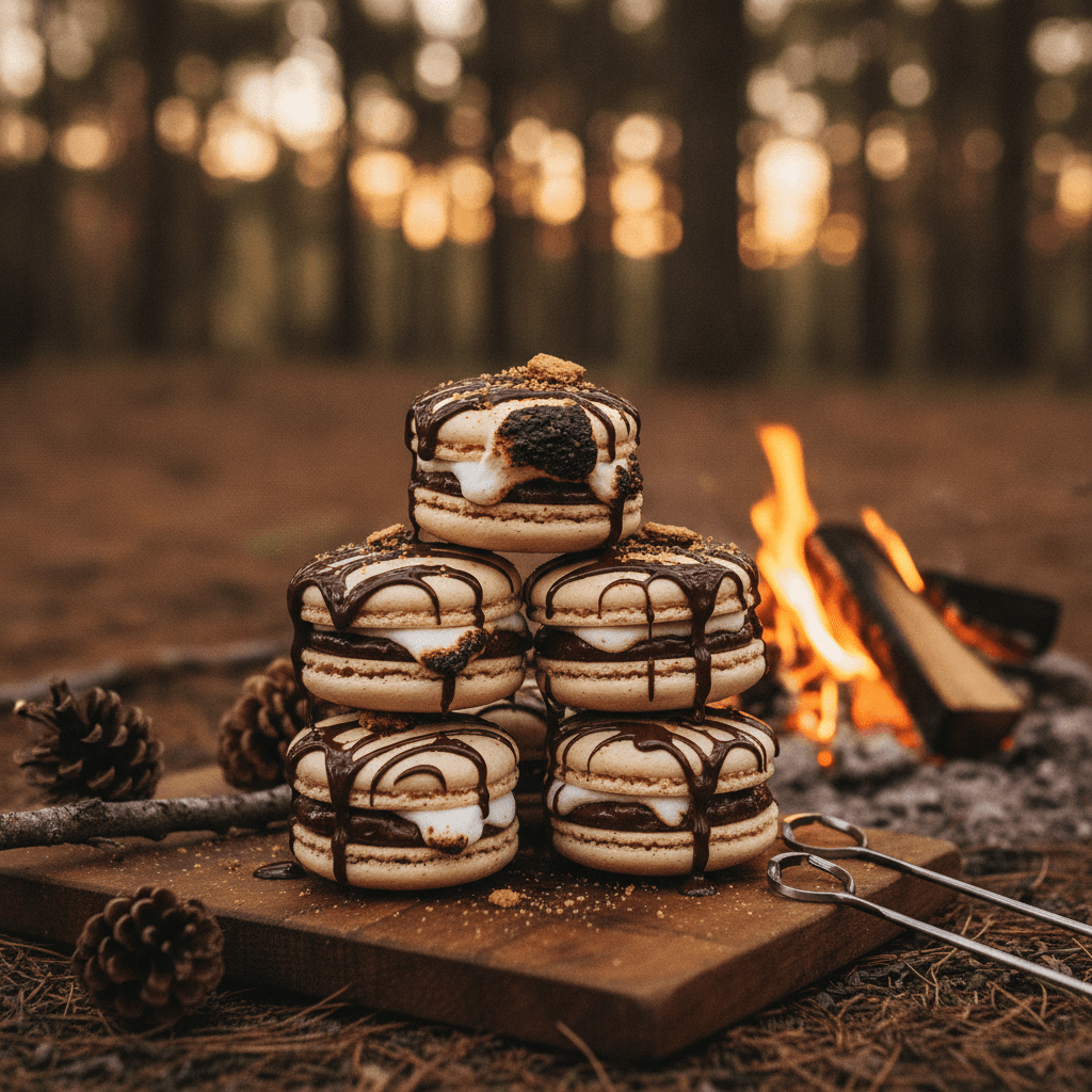 S'mores Macarons: Toasted Marshmallow, Graham, and Chocolate in One Shell