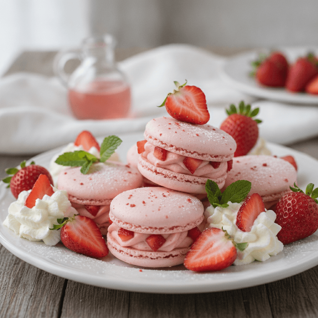Strawberry Shortcake Macarons: May's Signature Recipe