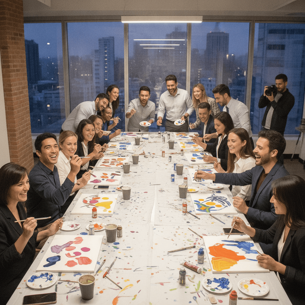 Team Building Painting Events: The Complete HR Planning Guide